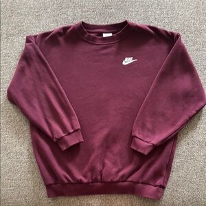 Nike Red Crewneck Sweater Classic Design